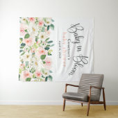 ベビー開花ピンクフローラベビーシャワー タペストリー (インサイチュ(横))