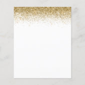 ベビー開花ピンクブルー手書き金ゴールド紙吹雪 (裏面)