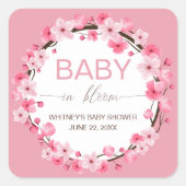 ベビー開花フローラさくらんぼブロッサム スクエアシール (正面)