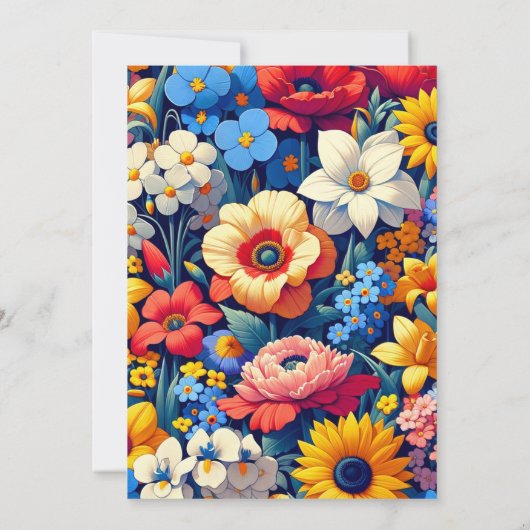 ベビー開花フローラつる植物リーフベビーシャワー 招待状 (裏面)