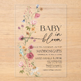 ベビー開花フローラアクリル招待状 アクリル招待状