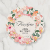 ベビー開花フローラシックなベビーシャワーありがとう フェイバータグ (裏面)