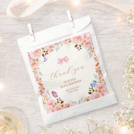 ベビー開花フローラバタフライベビーシャワーありがとう フェイバーバッグ