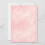 ベビー開花フローラピンクの赤ちゃんシャワー招待 招待状 (裏面)