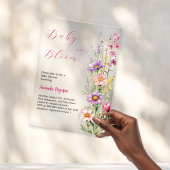 ベビー開花フローラピンク紫ベビースワ澄んーナー アクリル招待状