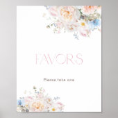 ベビー開花フローラピンク赤ちゃんシャワーの好意 ポスター (正面)