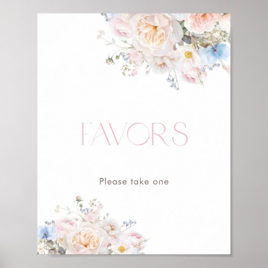 ベビー開花フローラピンク赤ちゃんシャワーの好意 ポスター (正面)