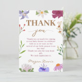 ベビー開花フローラベビーシャワーありがとう 招待状 (スタンド正面)
