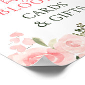 ベビー開花フローラベビーシャワーギフトパーティーサイン ポスター (角)