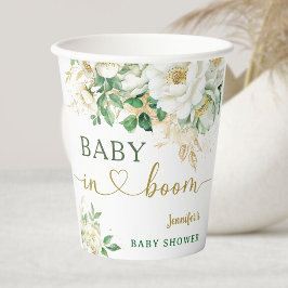 ベビー開花フローラベビーシャワーセージ緑金ゴールド 紙コップ