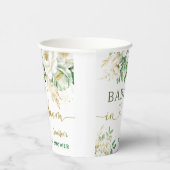 ベビー開花フローラベビーシャワーセージ緑金ゴールド 紙コップ (右)