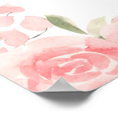 ベビー開花フローラベビーシャワーパーティー標識 ポスター (角)