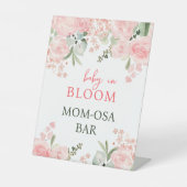 ベビー開花フローラベビーシャワーミモサパーティー標識 台座サイン (正面)