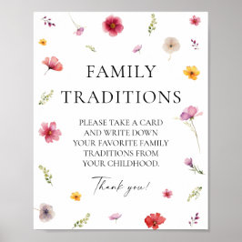 ベビー開花フローラベビーシャワー家族の伝統 ポスター