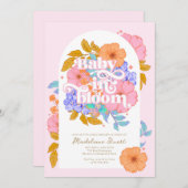ベビー開花フローラベビーシャワー 招待状 (正面/裏面)