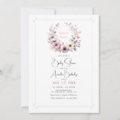 ベビー開花フローラベビーシャワー 招待状 (正面)