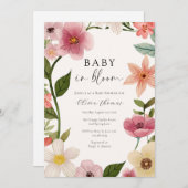 ベビー開花フローラベビーシャワー 招待状 (正面/裏面)