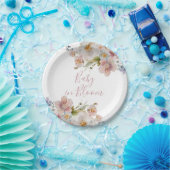 ベビー開花フローラベビースシャワー ペーパープレート (パーティー)