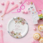 ベビー開花フローラベビースシャワー ペーパープレート (パーティー)