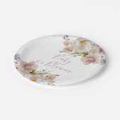 ベビー開花フローラベビースシャワー ペーパープレート (アングル)