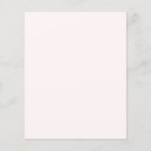 ベビー開花フローラ予算ベビーシャワー招待状 (裏面)