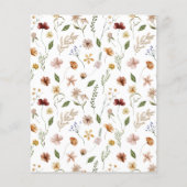 ベビー開花フローラ予算ベビーシャワー招待状 (裏面)