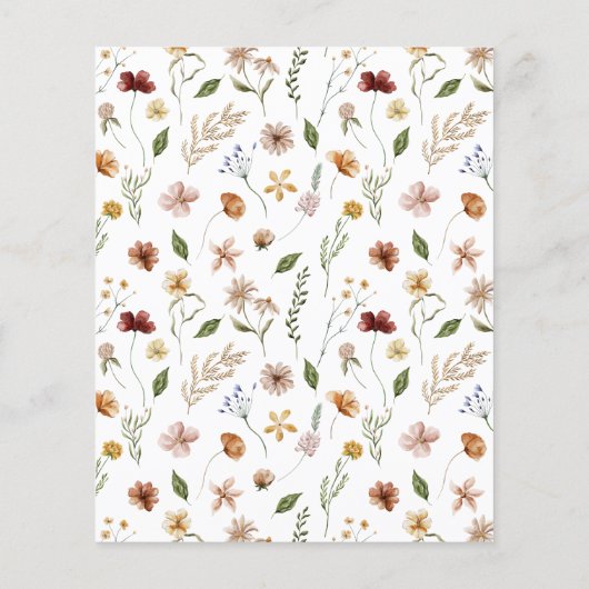 ベビー開花フローラ予算ベビーシャワー招待状 (裏面)