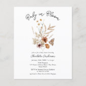 ベビー開花フローラ予算ベビーシャワー招待状 (正面)