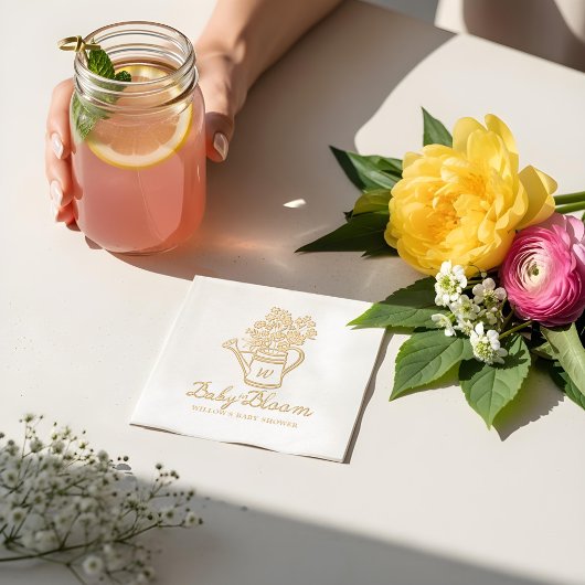 ベビー開花フローラ散水缶赤ちゃんシャワー 箔ナプキン