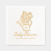 ベビー開花フローラ散水缶赤ちゃんシャワー 箔ナプキン (正面)