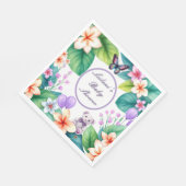 ベビー開花フローラ赤ちゃんシャワーユニセックス スタンダードランチョンナプキン (角)