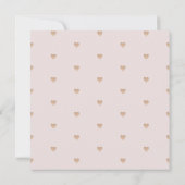 ベビー開花フローラ赤面ピンク赤ちゃんシャワー 招待状 (裏面)