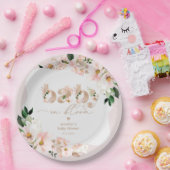 ベビー開花フローラ赤面ベビーシャワー ペーパープレート (パーティー)