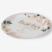 ベビー開花フローラ赤面ベビーシャワー ペーパープレート (アングル)