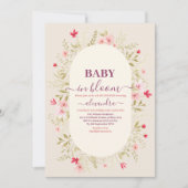 ベビー開花フローラ野草男女兼用 招待状 (正面)