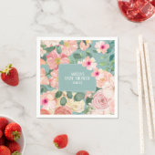 ベビー開花フローラbohoシックな女の子の赤ちゃんシャワー スタンダードカクテルナプキン (インサイチュ)