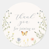 ベビー開花ベビーシャワーありがとうステッカー ラウンドシール (正面)