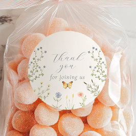 ベビー開花ベビーシャワーありがとうステッカー ラウンドシール