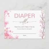 ベビー開花ベビーシャワーおむつラッフルカード エンクロージャーカード (正面)