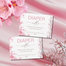 ベビー開花ベビーシャワーおむつラッフルカード