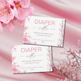 ベビー開花ベビーシャワーおむつラッフルカード エンクロージャーカード