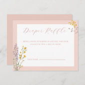 ベビー開花ベビーシャワーおむつラッフルカード ノートカード (正面/裏面)