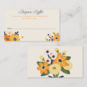 ベビー開花ベビーシャワーおむつラッフルカード 名刺 (正面/裏面)