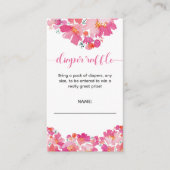 ベビー開花ベビーシャワーおむつラッフルフローラ エンクロージャーカード (正面)