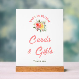 ベビー開花ベビーシャワーカード&ギフトサイン アクリルサイン