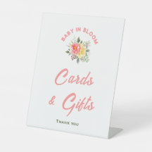 ベビー開花ベビーシャワーカード&ギフトサイン