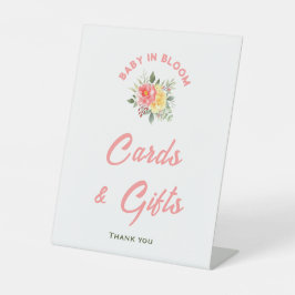 ベビー開花ベビーシャワーカード&ギフトサイン 台座サイン