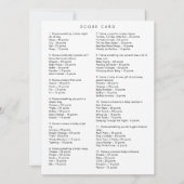 ベビー開花ベビーシャワーゲームカード 招待状 (裏面)