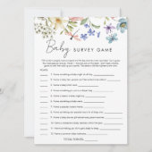 ベビー開花ベビーシャワーゲームカード 招待状 (正面)