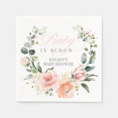 ベビー開花ベビーシャワーナプキンとデコレーション スタンダードカクテルナプキン (正面)